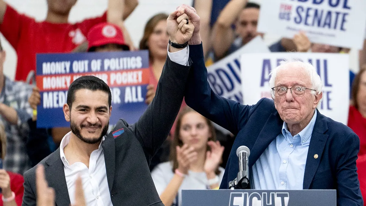Abdul El-Sayed i senator Bernie Sanders