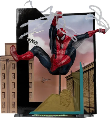 McFarlane Toys- Marvel Spider-Man (Spider-Man #6) kolekcionarski predmet u omjeru 1:10 sa scenom