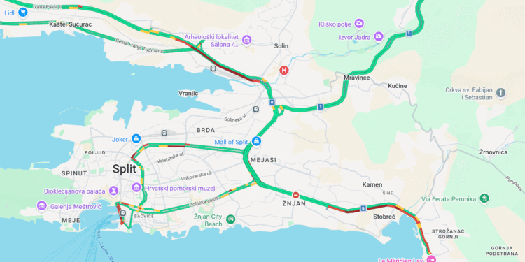 Ako planirate sjesti u auto i krenuti Splitom i okolicom, obratite pažnju na ovu fotografiju prije polaska