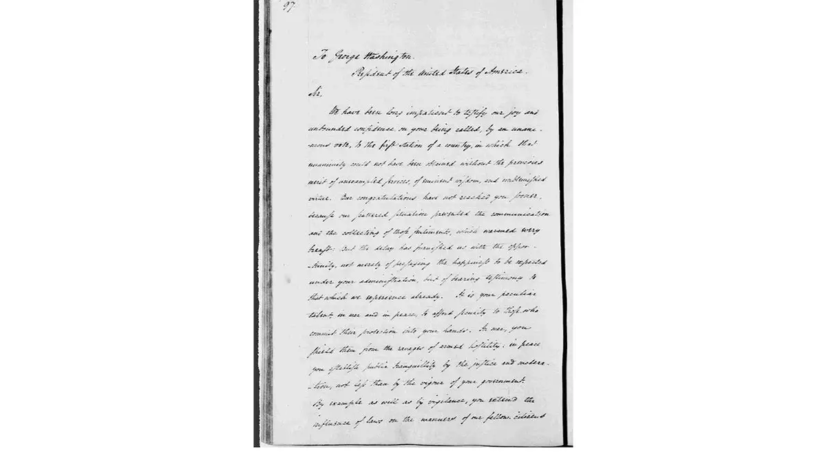 1790. pismo biskupa Johna Carrolla i drugih katoličkih vođa predsjedniku Georgeu Washingtonu
