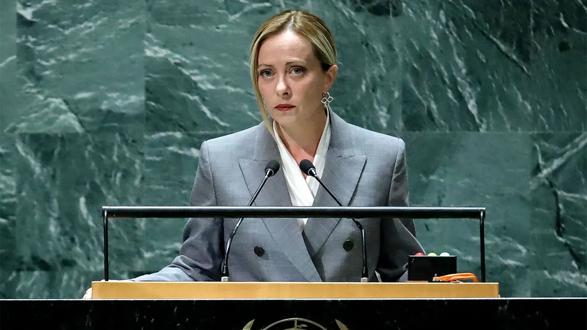 Talijanska premijerka Giorgia Meloni obraća se Generalnoj skupštini Ujedinjenih naroda