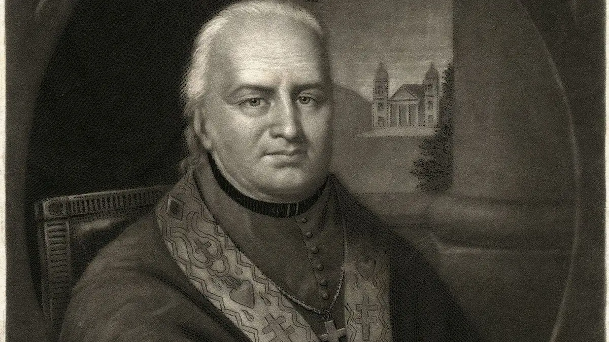 Gravura biskupa Johna Carrolla