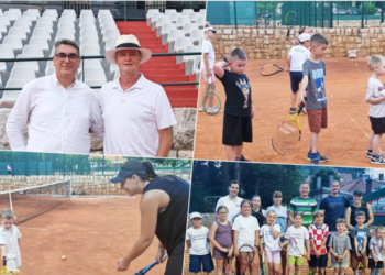 Lijepa i vesela nedjelja u Lapadu, najmlađi zaigrali s poznatim facama dubrovačkog tenisa (FOTO)