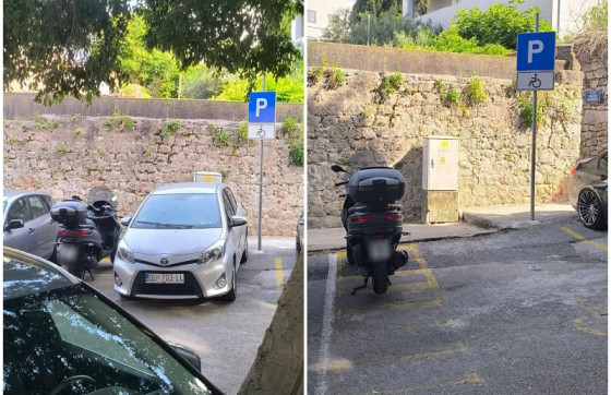 Nemojte ovo raditi: Osoba s invaliditetom jedva je uspjela izaći iz automobila zbog nepropisno parkiranog motocikla