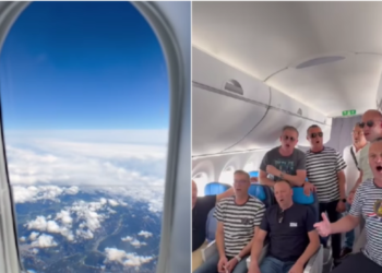 Neplanirani glazbeni poklon: Klapa Sveti Juraj HRM zapjevala na letu iz Osla u Split (VIDEO)