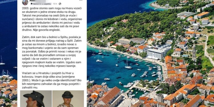 Nevjerojatna priča s Hvara: Turist nakon 23 godine pronašao mještane koji su ga spasili u najgorem trenutku života