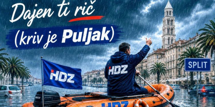 Ovo je slika koju je Ivošević objavio nakon nevremena u Splitu