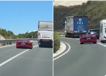 Policija pronašla i kaznila divljake koji su se gasirali u bijesnim Ferrarijima blizu Pelješkog mosta
