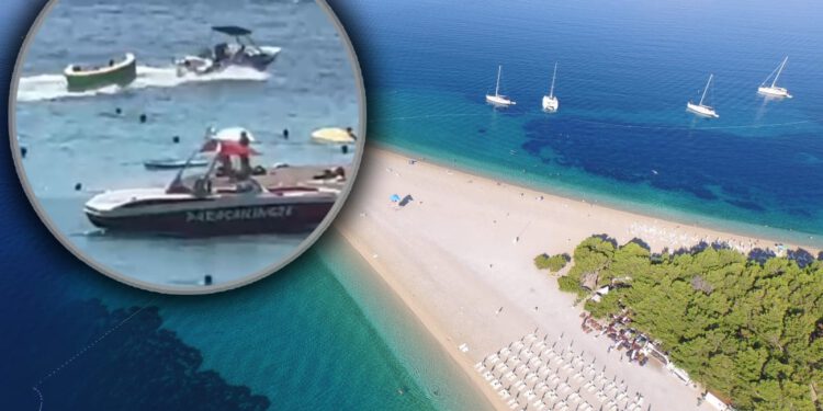 Procurila nevjerojatna snimka s Brača: Gliser jurio uz samu obalu i vukao ljude na napuhancu