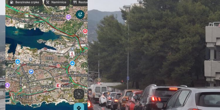 Split paraliziran nakon nevremena: Kolone kilometarske, vozači zaglavljeni na izlazima iz grada