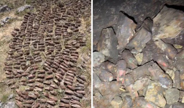VIDEO U pećini podno Veleža pronađeno više od 730 granata iz Drugog svjetskog rata