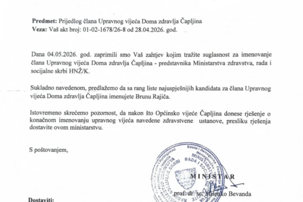dokumenti dom zdravlja capljiina
