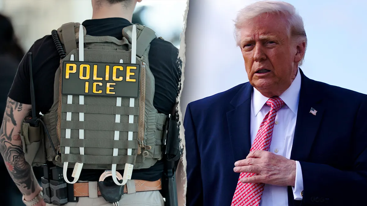 Predsjednik SAD-a Donald Trump hoda pistom zračne luke i ICE agenti patroliraju terminalom C zračne luke LaGuardia