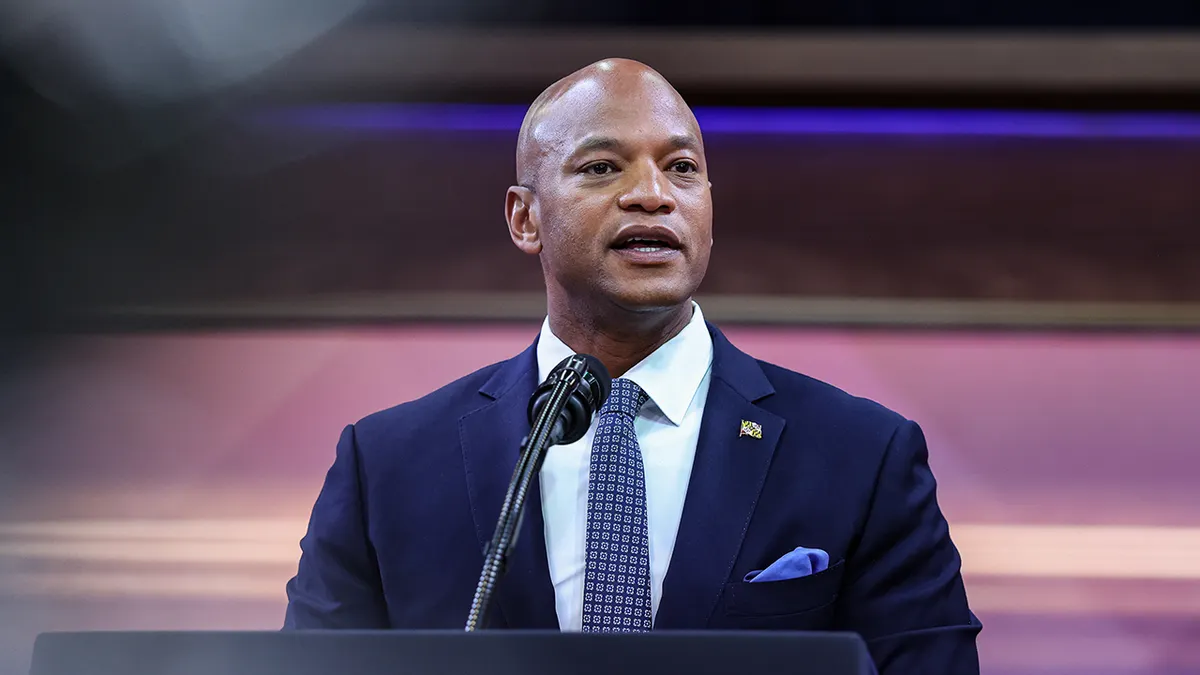 Wes Moore govori tijekom najave u dvorani Južnog dvora Bijele kuće