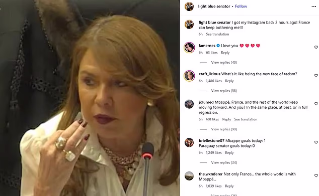 Senatorica Celeste Amarilla podijelila je na X da je navodno hakirana, ali je kasnije objavila na Instagramu tvrdeći da je povratila kontrolu i 'Francuska me može nastaviti gnjaviti'