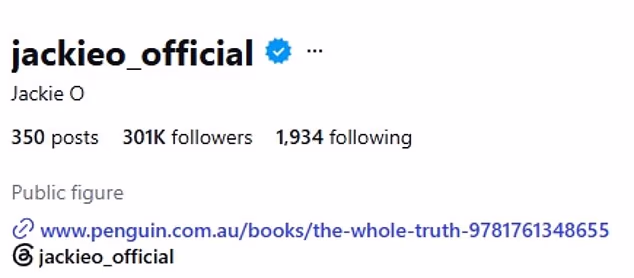 Henderonova biografija na Instagramu sada sadrži samo poveznicu za kupnju njezinih memoara, The Whole Truth