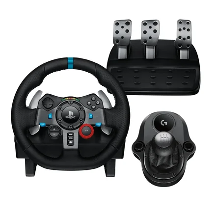 Logitech G29 Driving Force Racing volan i pedale, Force Feedback, prava koža + Logitech G Driving Force mjenjač
