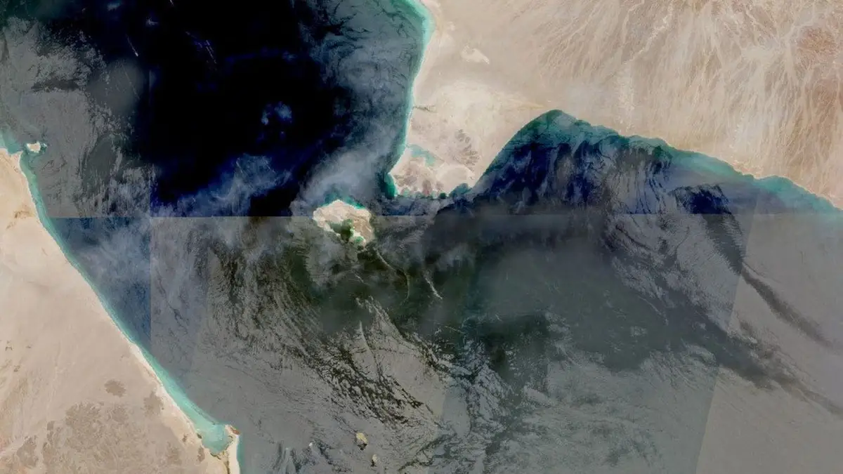 Satelitska slika prikazuje tjesnac Bab el Mandeb