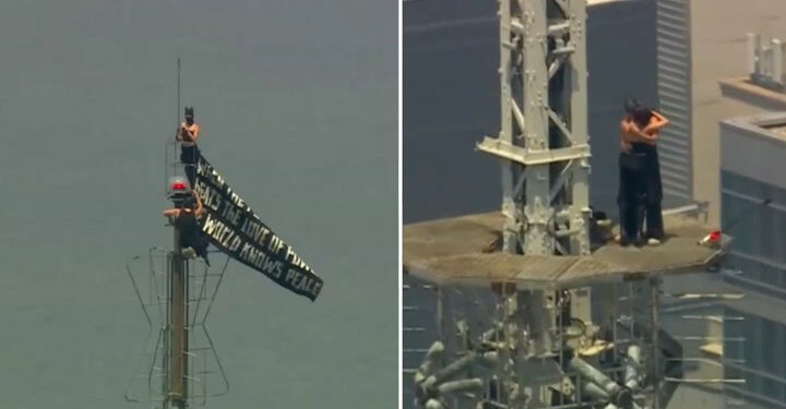 Čini se da se prosvjednici Empire State Buildinga zaručuju na vrhu nebodera | Vijesti