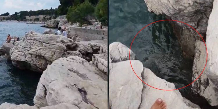 FEKALNI UŽAS PODNO ELITNOG KVARTA Pogledajte snimku izbijanja smrdljive mase na poznatoj splitskoj plaži