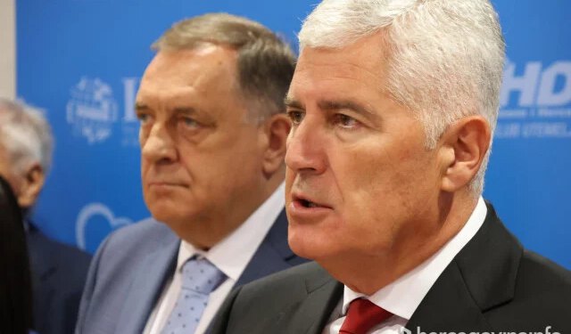 FOTO Dodik u Mostaru: ‘Mi kršćani smo pod pritiskom muslimana’, Čović traži ukidanje odluka visokih predstavnika