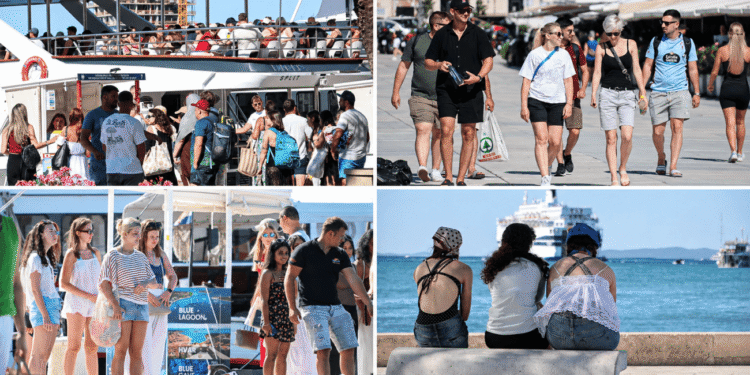 FOTOGALERIJA Ljetna subota u Splitu: Sunce, bura i prepune gradske ulice