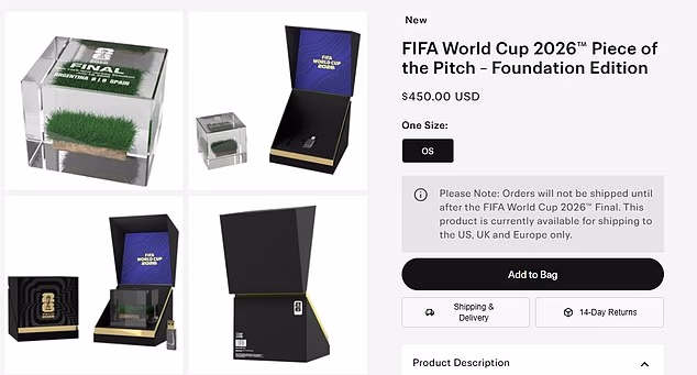 Guverner New Jerseyja ljuti se na najnoviju FIFA-inu grabu novca dok čelnici Svjetskog kupa pokušavaju prodati 11 milijuna dolara MetLife trave navijačima