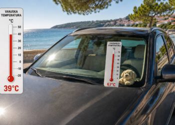 NE OSTAVLJAJTE DJECU NI KUĆNE LJUBIMCE U AUTOMOBILU Važna upozorenja za vrijeme velikih vrućina!