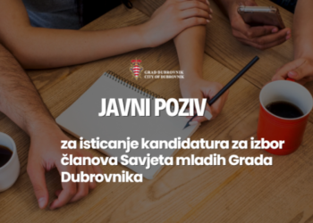Objavljen Javni poziv za isticanje kandidatura za izbor članova Savjeta mladih Grada Dubrovnika