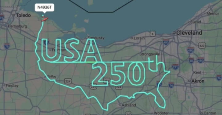 Pilot odaje veliku nagradu America 250 na putanji leta iznad SAD-a | Vijesti