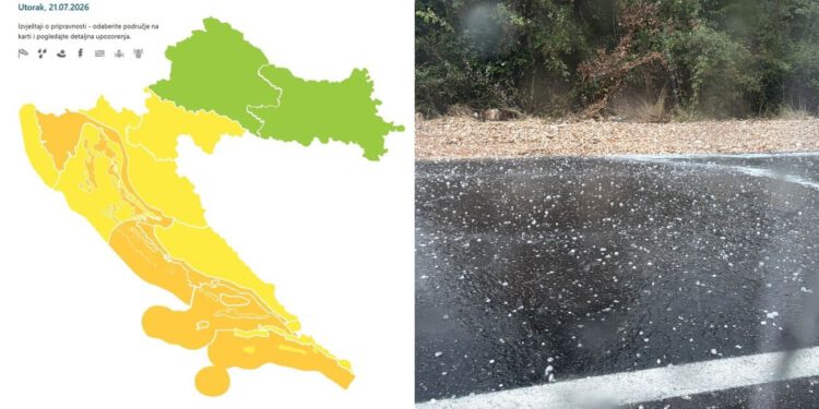 Pogledajte kako je krupa pogodila Dalmatinsku zagoru: Stiže promjena vremena