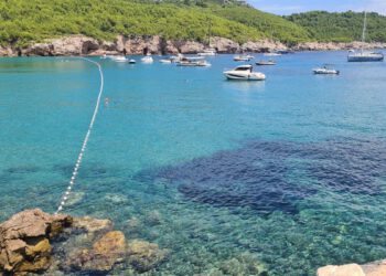 STOP TERORU NAD KUPAČIMA Ronioci postavili zaštitni plažni konop na Lopudu: “Spašena prekrasna uvala!”