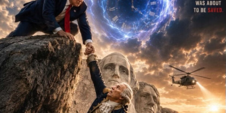 Trump spašava Georgea Washingtona putovanjem kroz vrijeme i štiti SAD od Irana u masovnom pohodu s umjetnom inteligencijom