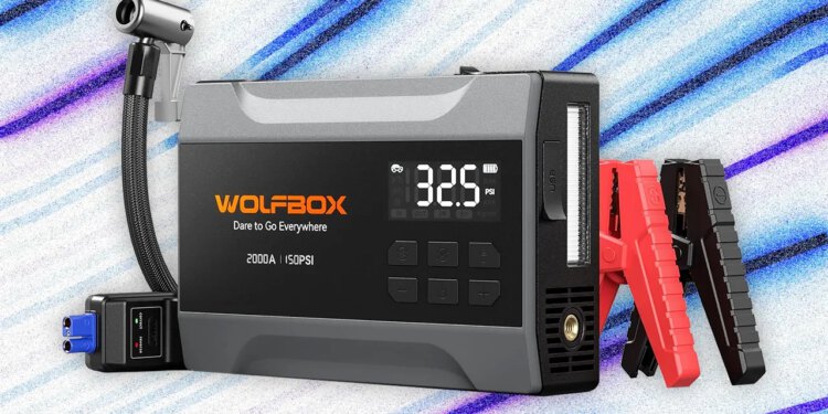 Uštedite gotovo 50% popusta na Wolfbox 2-u-1 bežični autopokretač i pumpu za napuhavanje guma, sada samo 42 USD isporučeno