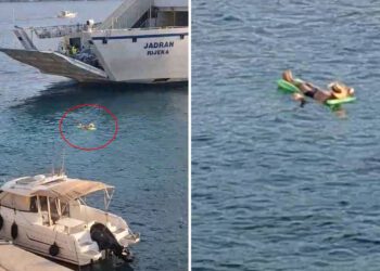 VIDEO “I DA JE BUDALA NASTRADAO, TKO BI BIO KRIV?” Trajekt trubi, a Mađar bezbrižno ležao na madracu ispred broda…
