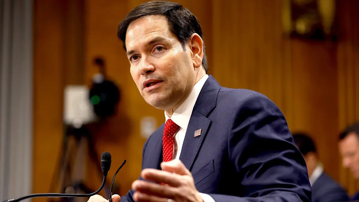 Senator Marco Rubio svjedoči tijekom saslušanja za potvrđivanje dužnosti državnog tajnika na Kapitolu SAD-a, 15. siječnja 2025. u Washingtonu, DC