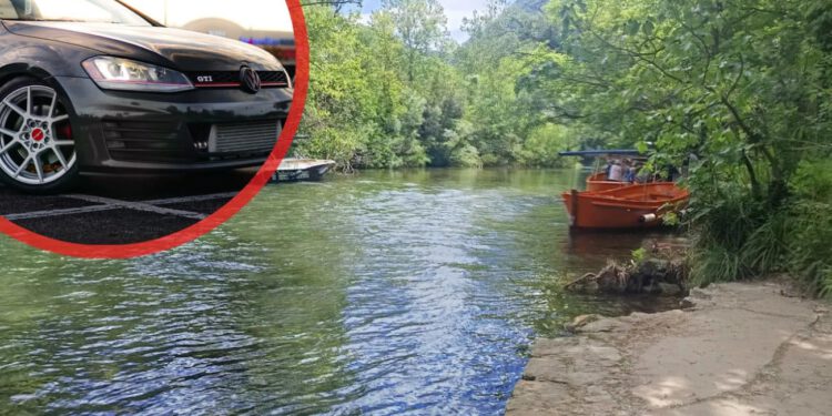 Auto ‘zaplivao’ u Cetini kod Omiša