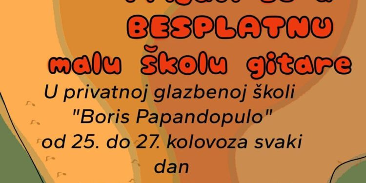 Besplatna ljetna škola gitare u Splitu: Djeca će u tri dana naučiti svoje prve akorde