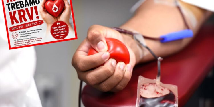 CRVENI ALARM IZ KBC-a SPLIT: “Hitno trebamo krv! Jedna doza može spasiti više života”