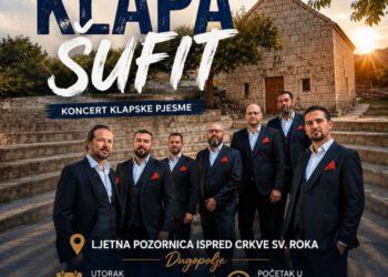 Klapa Šufit stiže u Dugopolje: Koncert podno Mosora uz slobodan ulaz