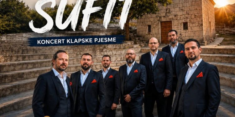 Klapa Šufit stiže u Dugopolje: Koncert podno Mosora uz slobodan ulaz