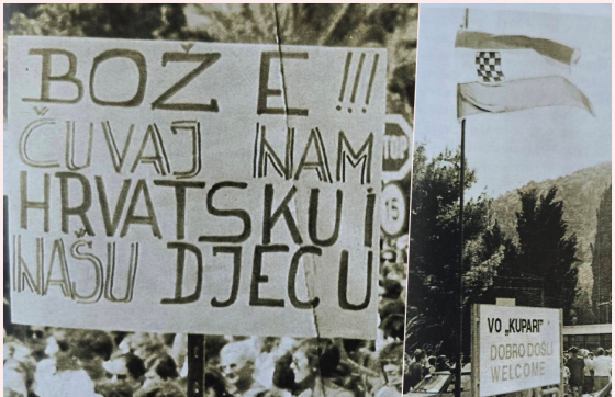 Majke i žene stale su pred JNA u jednom od najvećih prosvjeda u Župi, a Antun Simatović izvjesio je hrvatsku zastavu
