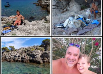 Osmogodišnji Finn provodi praznike čisteći obalu otoka Koločep i Ruda!