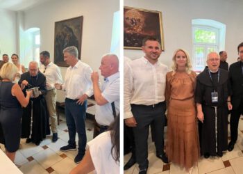 Premijer Plenković danas je u Sinju u pratnji ministara. Šuta stigao sa suprugom Matildom