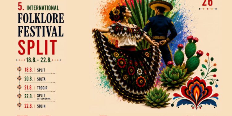 Split postaje svjetska prijestolnica folklora: Stižu izvođači iz Meksika, Kanade, Turske, Slovačke i BiH