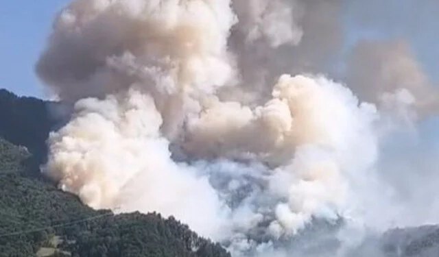 VIDEO Požar kod Konjica naglo se širi prema Džepskoj planini, stigao i helikopter Oružanih snaga BiH