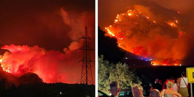 Vatra je progutala i najzapadniji dio Omiške Dinare. Svi se nadaju da neće način prijeći Cetinu