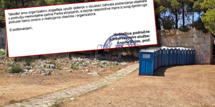 Zbog koncerta Perkovića devastiran Park strijeljanih, Grad Šibenik ignorirao upozorenja!