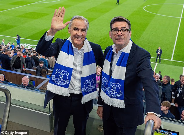 Prime Minister's vote: Andy Burnham was cheering on the Toffees during their Carabao Cup victory over Wolves