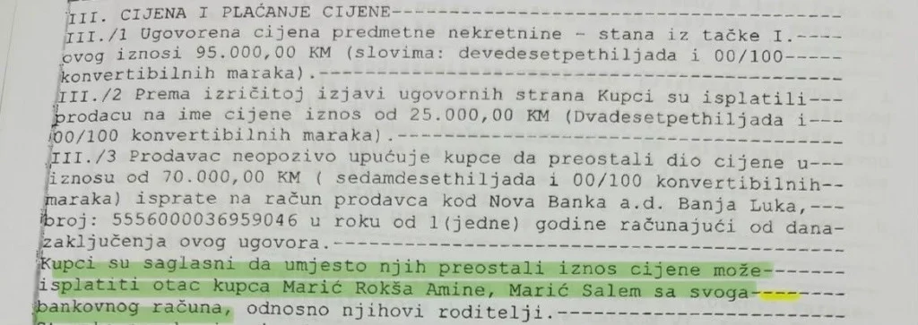 Istraga objavila detalje prodaje mostarskog stana od 114 kvadrata koji su kupili kći Salema Marića i njezin suprug.